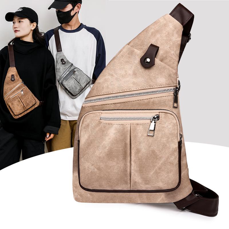 Shoulder Bag Women's Large Capacity Soft Leather Handbag Male Chest Bag