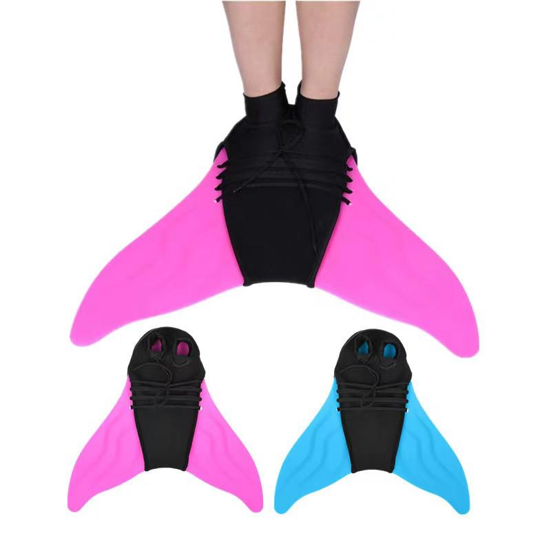 Mermaid One-Piece Monofin Whale Tail Flippers for Swimming and Diving