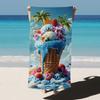 Eiscreme Strandtuch, Weiche Handtücher geeignet für Reisen, Schwimmbäder, Urlaube und Strandtage.
