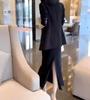 Stylish Plus Size Women's Spring OL Suit Jacket & Dress Set