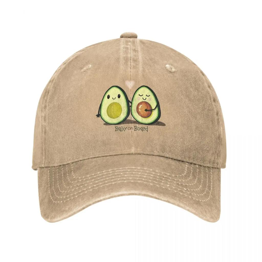 Baby on Board Avocado Couple Baseball Cap Streetwear foam party Hat GentleUnisex Hat fashionable Unisex Hats Womens
