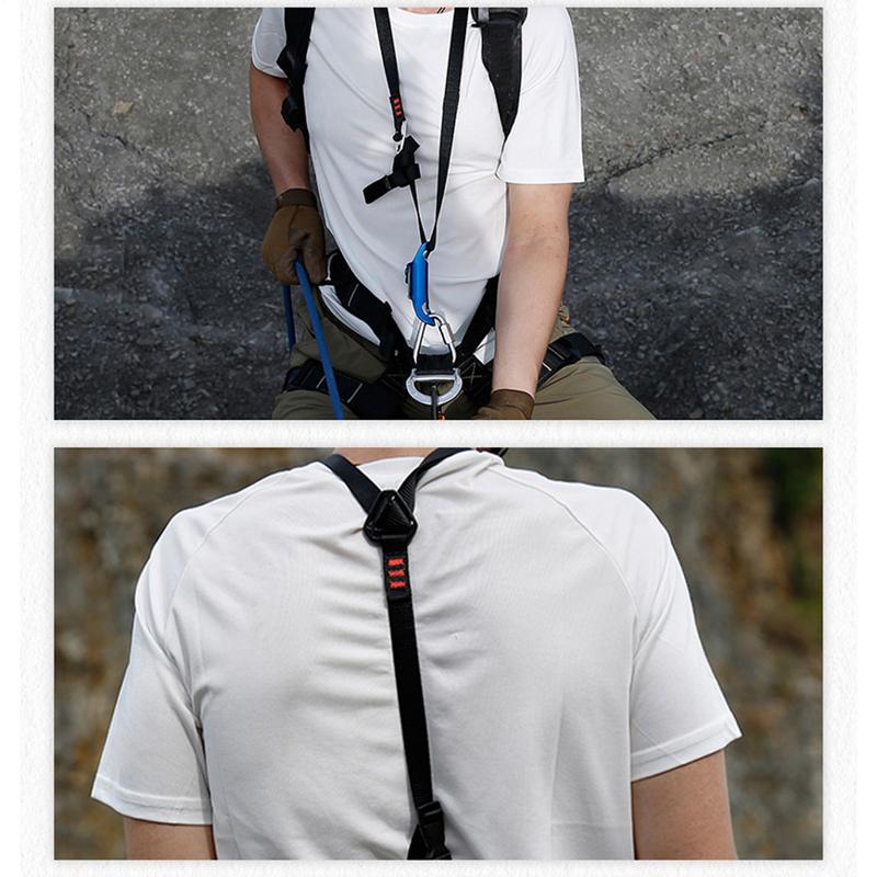 Climbing Sling Mountaineering Safety Rope Lightweight Ergonomic Chest Harness For Mountaineering Rock Climbing Roofing Outdoors