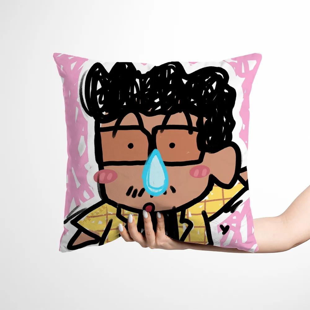 Cartoon Throw Pillow Covers Living Room Decoration Printed Sofa Cushion Cover Polyester Soft Pillowcase
