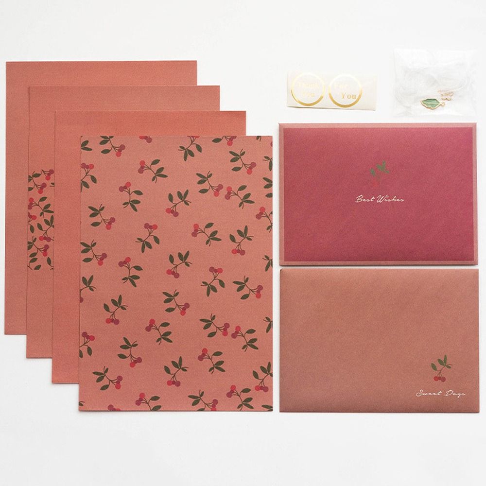 DIY Postcard Floral Envelopes with Stickers Letter Writing Paper Letter Pads  Stationery