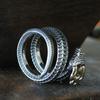 Dragon Horn Python Men's Dark Trend Hip-Hop Men's and Women's Live Mouth Adjustable Ring