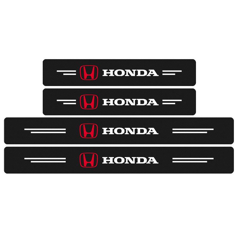 

4 шт. Накладка на поріг автомобіля з вуглецевого волокна для Honda Civic Xrv Hrv Crv Brv City Accord Fit Jazz Insight Pilot Passport Stepwgn honda