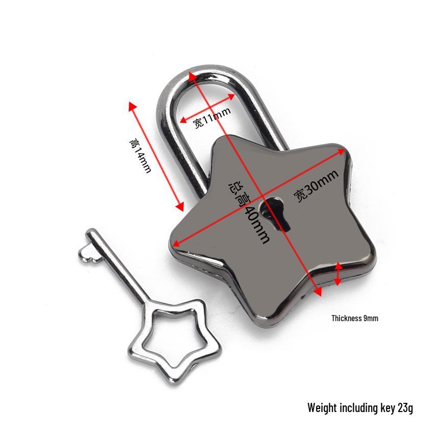 Alloy Star Lock for Drawers, Doors, Cabinets, Backpacks, and Luggage
