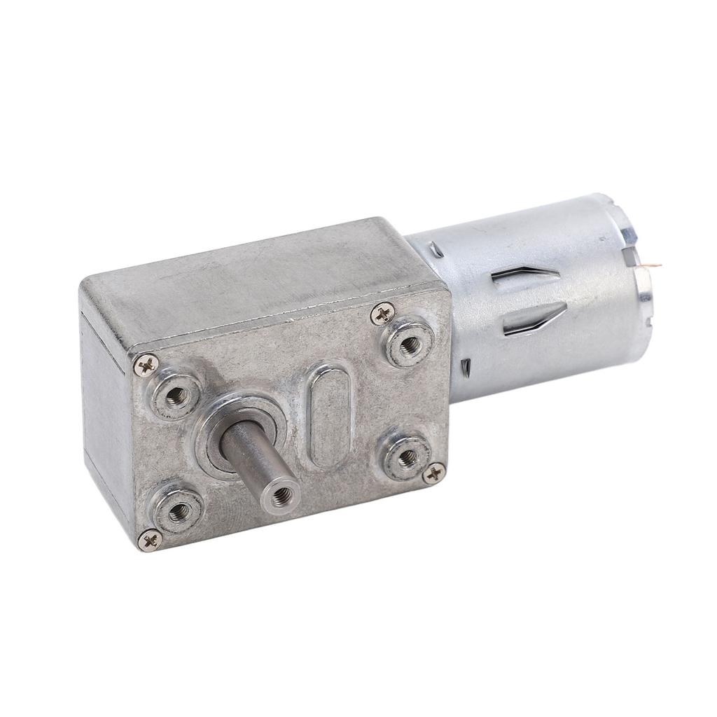 DC Worm Gear Motor 4632 370 Aluminum Brass Double Shaft Mini Turbine Worm Motor for Electric Fan DC24V 10RPM