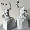 Simple Design Sculpture Self Made Man 3D Printed Abstract Figure Statue Desktop Never Give Up Inspirational Figurine for Home Office Table Shelf Decor