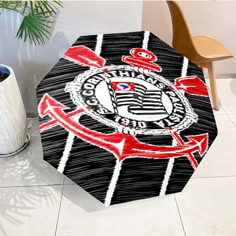 Sport Club Football Crest Printed Automatic Umbrella, 8-Frame for Travel, camping, Casual Umbrella, Essential Gift for for family and friends