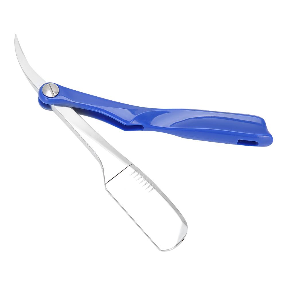 Professional Portable Hair Beard Shaver Folding Manual Shaver Face Grooming ToolBlue
