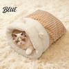 Ferret Cozy Hideout Cute Ears Warm Plush Sleeping Bag Winter Cat Sack with Cats Pet