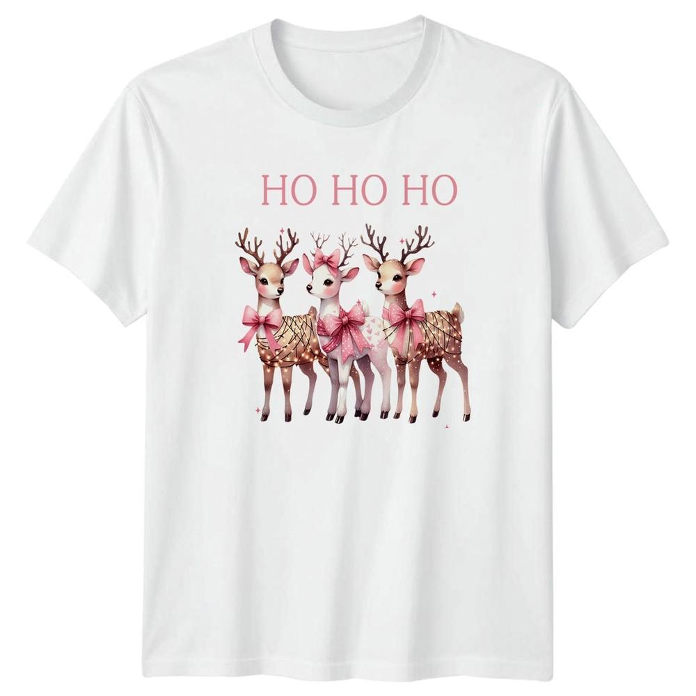 Ho Ho Ho Deer Christmas Holidays Unisexs Unisexs Graphic Tee S