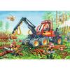 Puzzle - RAVENSBURGER - 2 Puzzles - Tractopelle et Tracteur Forestier - 24 pièces - 3 à 6 ans