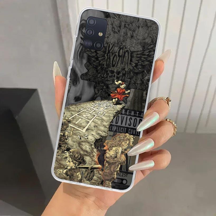 

K-Korn Rock Band Phone Case for Samsung Galaxy A52 A32 A22 A12 A02S A50S A30S A10S Note 20 Ultra 10 Plus S10 A31 A20 A71 A72 Gal Samsung A72