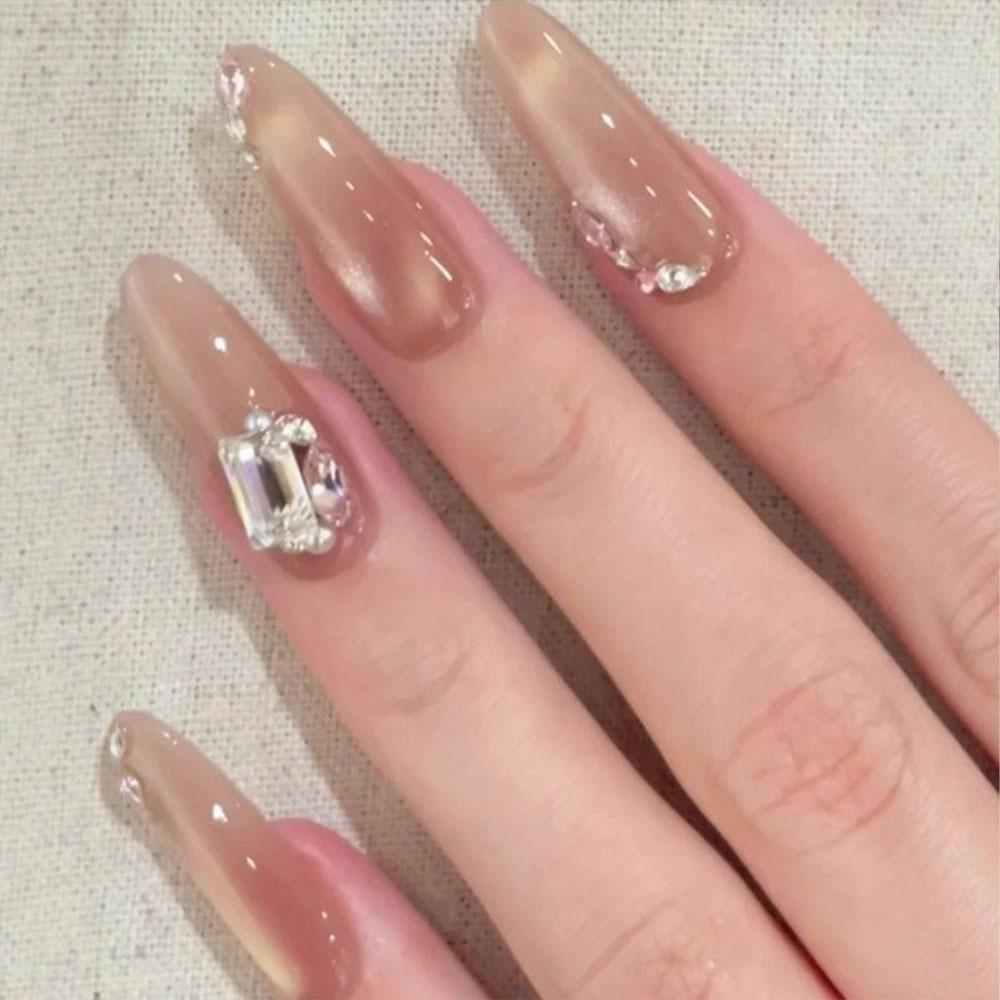 Cat-eye Wearable Nail Patches Ins Style Handmade Manicure Patches Fake Nails New Year Red Environmental Protection