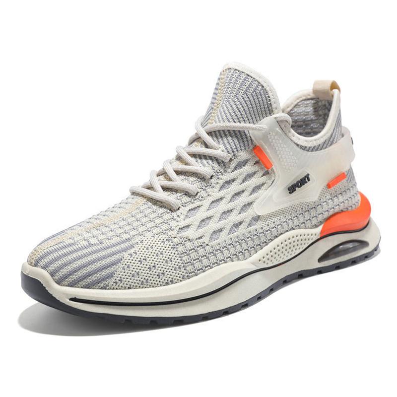 WTEMPO Men's Summer Air Cushion Sneakers Mesh Outdoor Breathable Sport Shoes Thick Bottom Non-Slip Basketball Shoes Casual Running Shoes