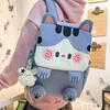 Cartoon Cat Pattern Color Contrast Large Capacity Multi-Function Backpack