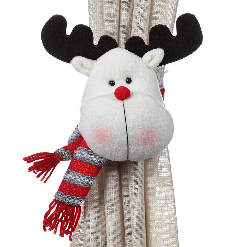 Christmas Curtain Buckle Santa Claus Snowman Elk Christmas Decorations Window Decoration Christmas Gifts