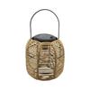 Woven Rattan Lantern Hanging Outdoor Solar Light with Tungsten Filament Bulb for Garden Patio Yard Decorative Lighting