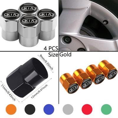 4Pcs Car Styling Aluminium Alloy Wheel Tire Valve Cover Caps For Sportage 3 Rio K2 Ceed Carnival Picanto Soul EV6 Niro Fort