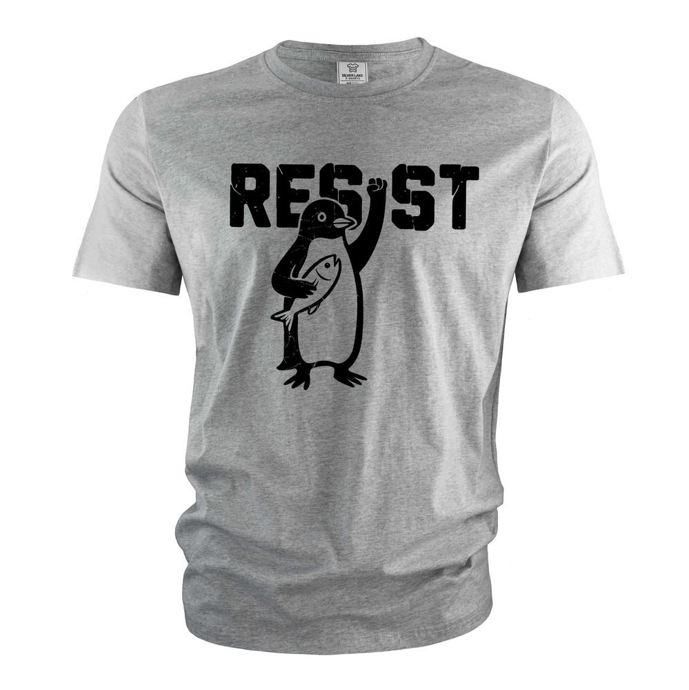 

Penguins Resist Shirt, Anti government shirt Funny Anti Trump Shirt protest tee S