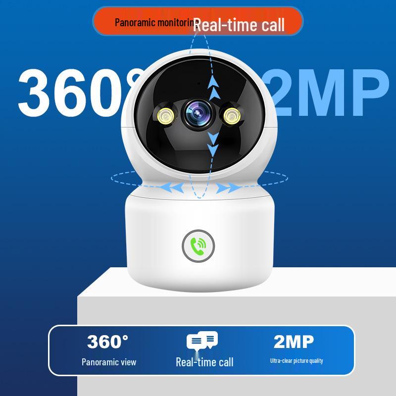 Tuya Smart Home Panoramic WiFi Camera with HD Monitoring & Real-Time Audio