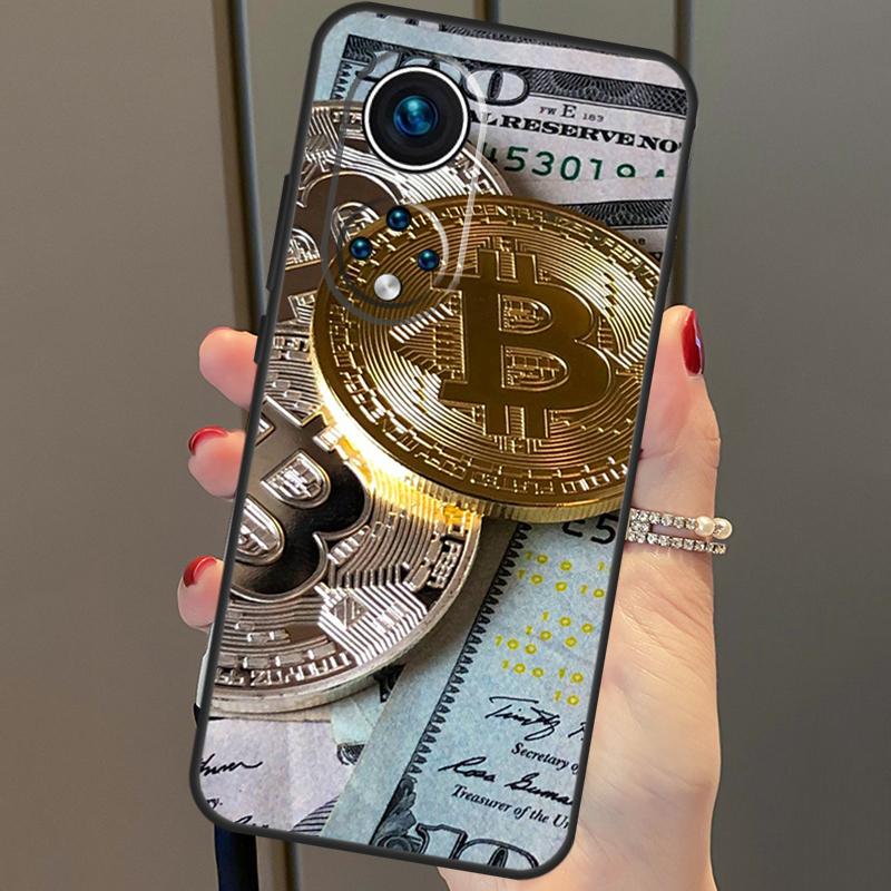 Bitcoin BTC Cover For Honor 90 70 50 Magic 6 Pro Magic 5 Lite Honor X6a X7a X8a X9a X8b X9b X8 X9 Case