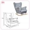 Diana Rocking Chair, Scandinavian, Family Meble, Grey, Light Grey