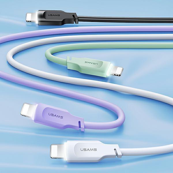 Usams Kabel Lightning  2,4A 1,2Mfast Charging Lithe Series  Czarny/Black Sj565Usb01(Us-Sj565)
