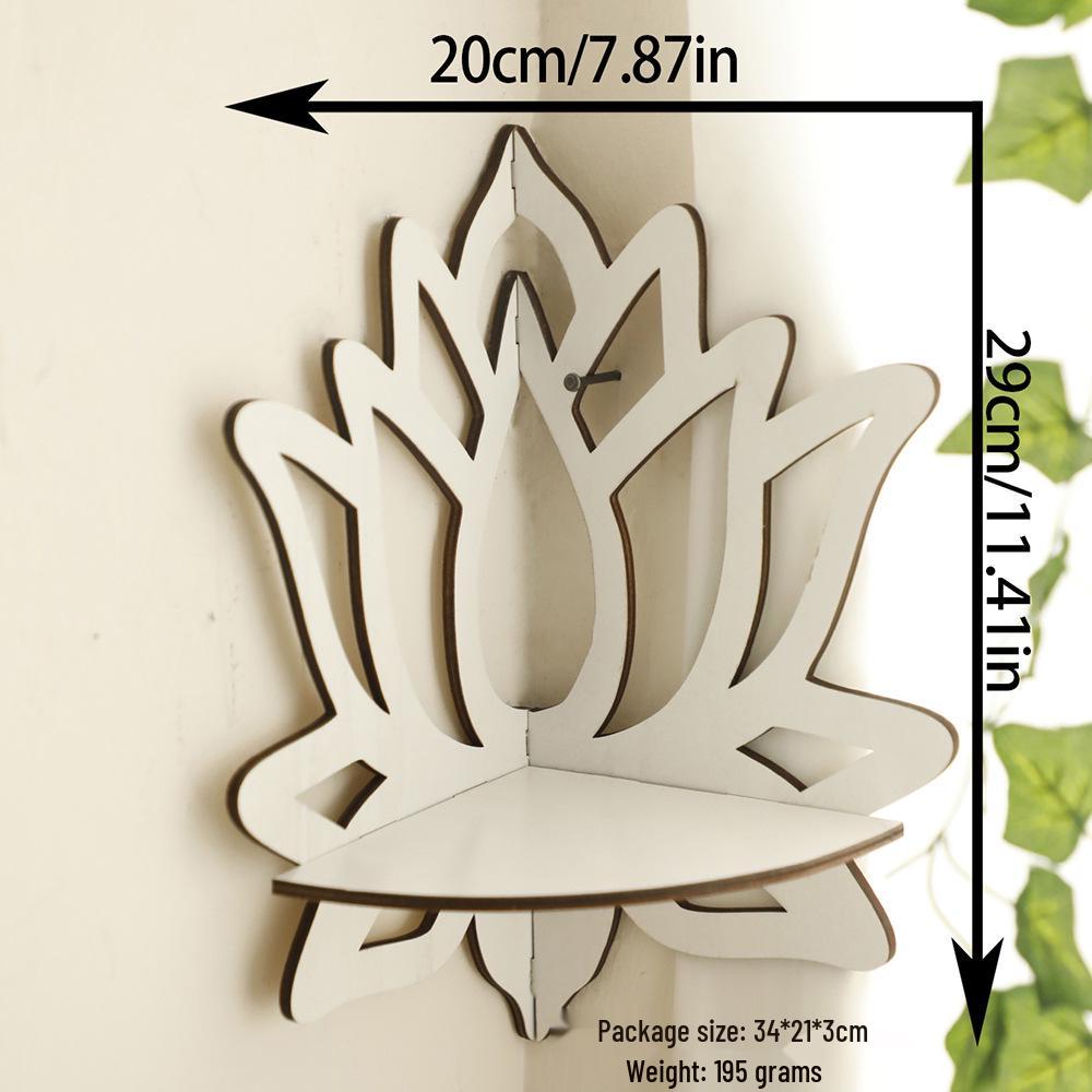 Hölzernes Schmetterling Kristall Aufbewahrungsregal - Einfache Wandornament Dekoration