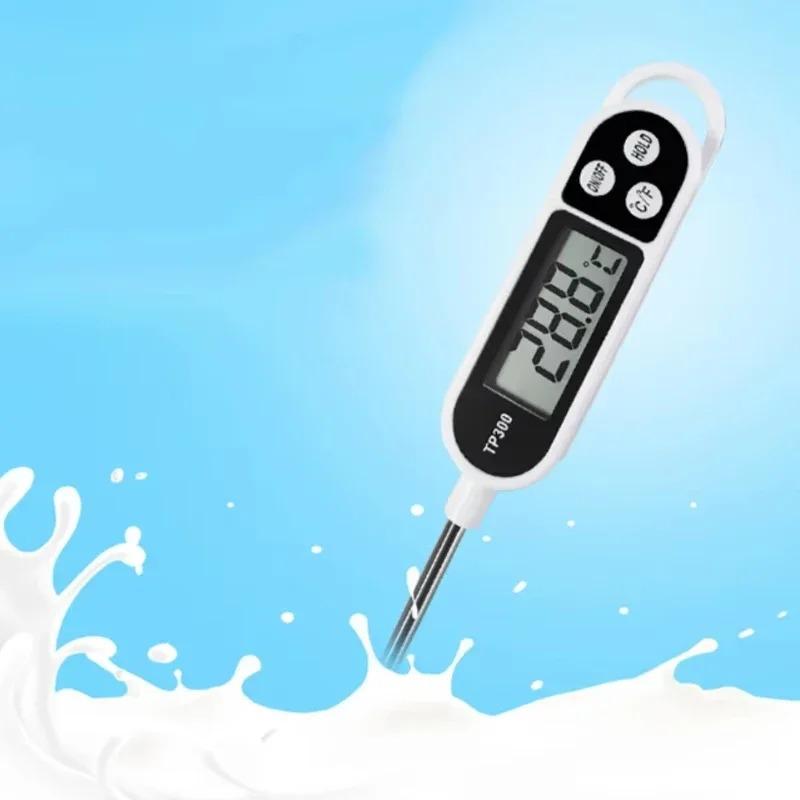 Digital Food Thermometer with Probe - Instant Read Thermometer for Meat BBQ Oven Cooking, LCD Display & Auto-Off Kitchen Tool