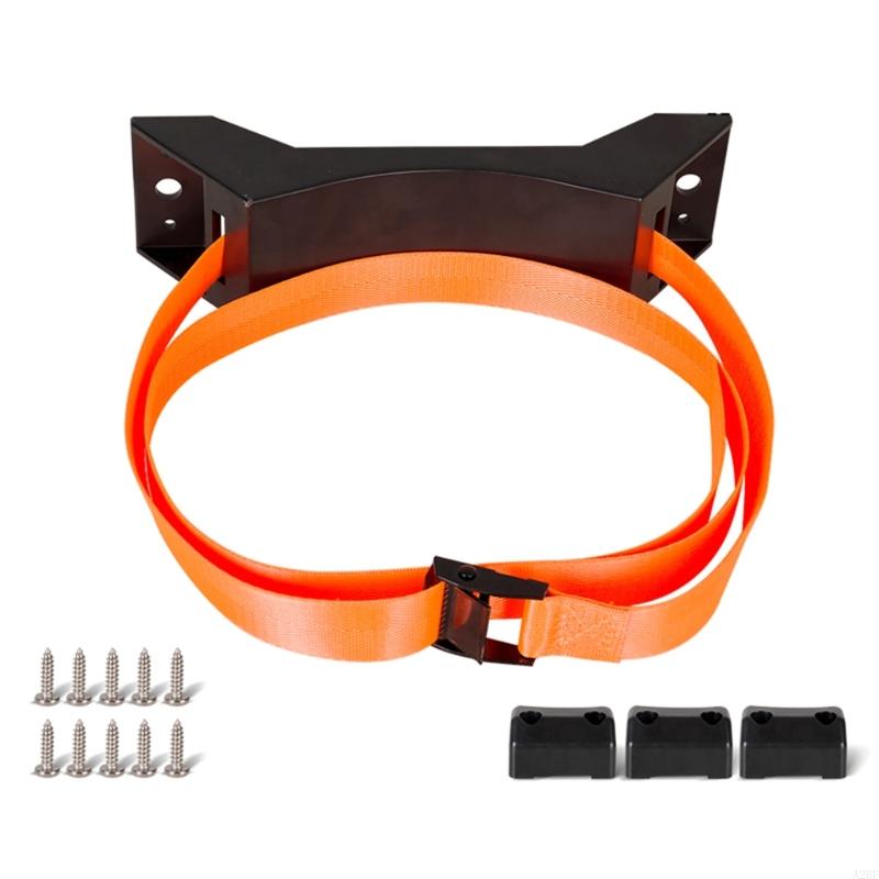 Adjustable Nylon Strap Gas Bottle Bracket for Caravans Ensures Safe Transport of Camping Gear Long Distance Road Trips