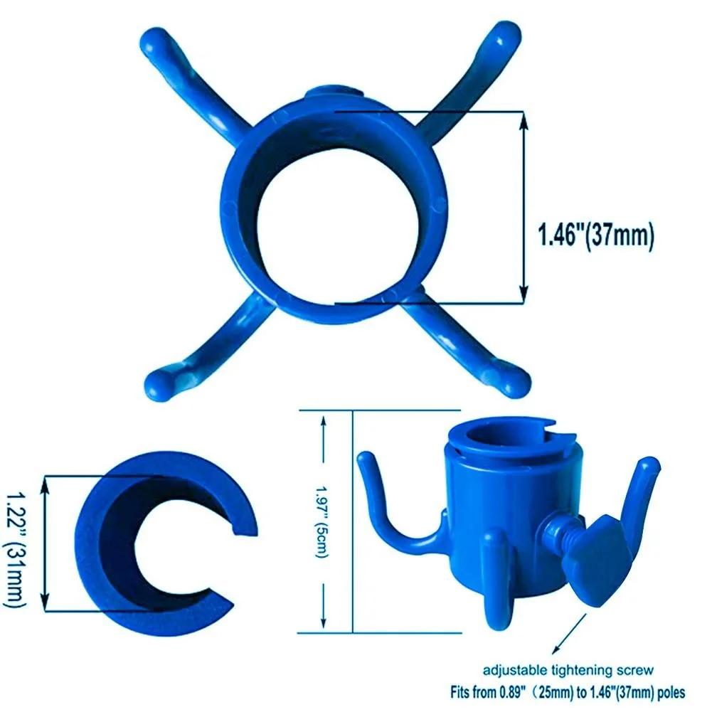 Sunshade Umbrella Beach Plastic Hook Hanging Rack Outdoor Camping Trip Clasp 4 Prong Hook For Towels Bags Hats Hanger