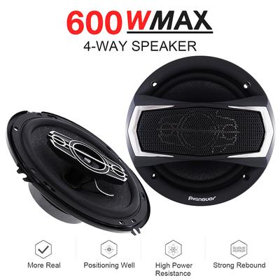 2 Stück 6 Zoll 12V 600W 4-Wege Auto Koaxial Auto Musik Stereo Vollbereich Frequenz Hifi Lautsprecher Zerstörungsfreie Installation