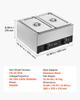 VEVOR 2-Temp Knob Chocolate Melting Machine, 2 Tanks 8.2 Kg Choc Melter, 1600W Power, Independent Temp Control, Water Bath Heat System