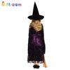 Halloween Masquerade Children's Props Costume Purple Star Moon Mesh Witch Cosplay Costume