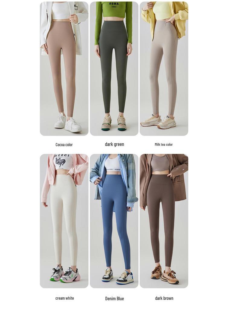 Shinozaki Hyun Women’s High-Waist Slim Yoga Leggings - Autumn Style Fitness Pressure Pants