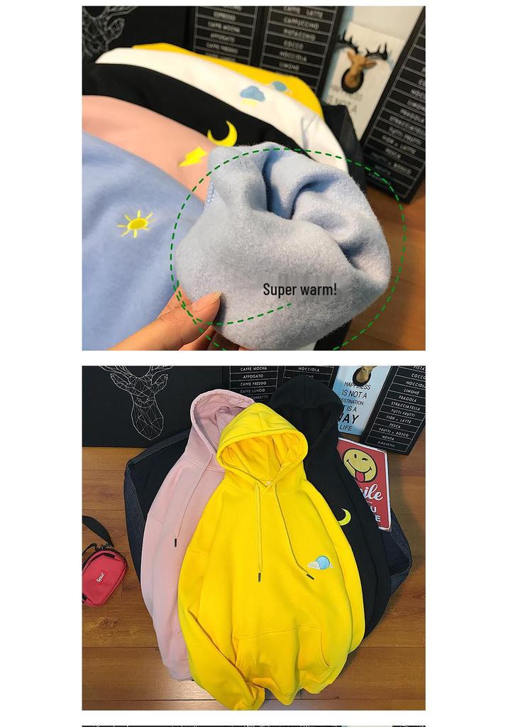 2026 Trendy Korean Style Women's Hoodie - Casual Hong Kong Style Plus Size Jacket for Couples