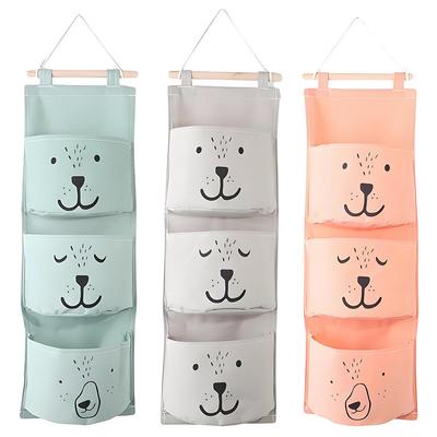 Wall Hanging Storage Bags Organizer Linen Closet Children Room Pouch for Toy Books Cosmetic Sundries