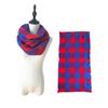 Wind autumn and winter women's warm colorful grid imitation cashmere double-sided fringed grid scarf
