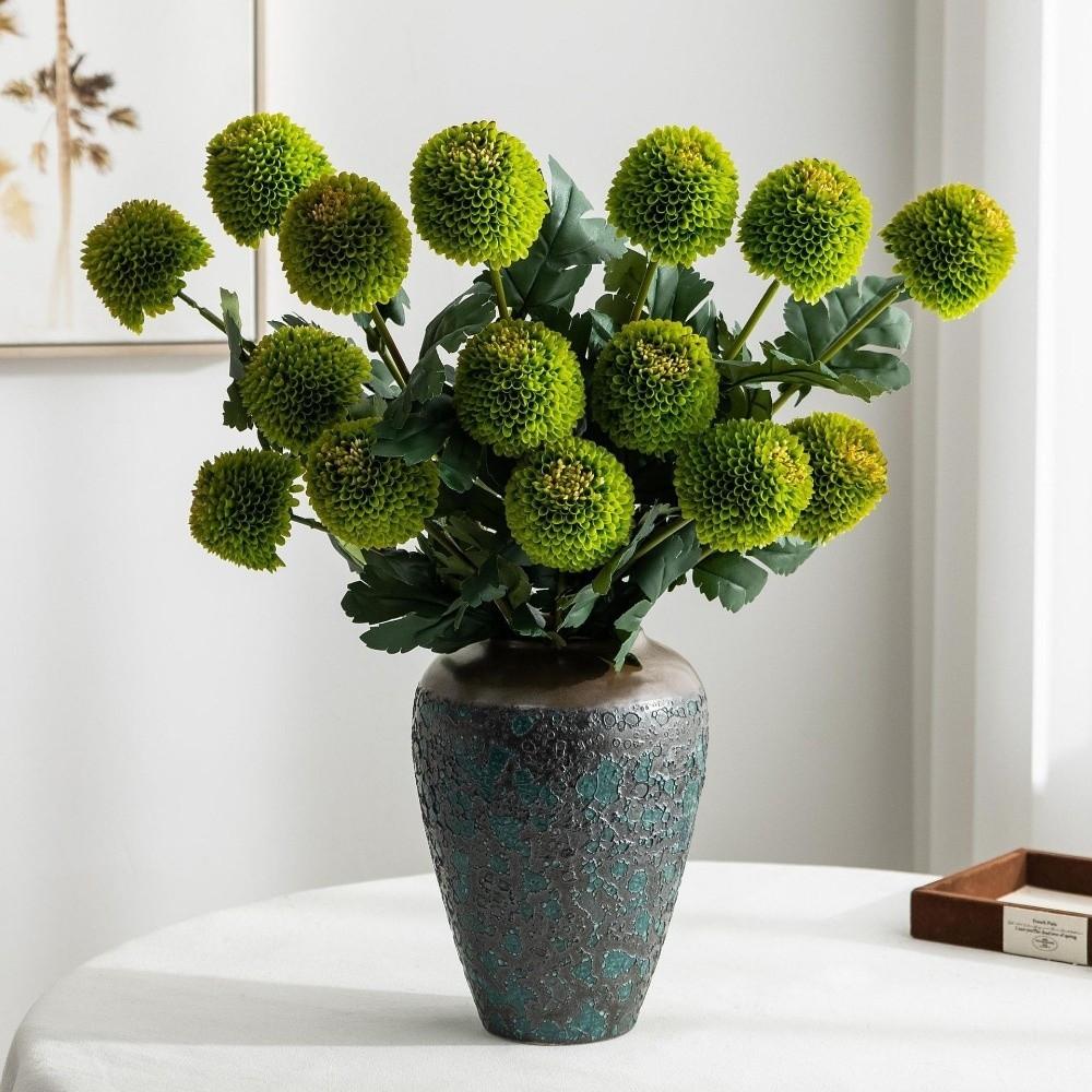 Green Flower Fake Flower Ball Onion Ball Branch Hydrangea Home Decoration  Hotel Decoration