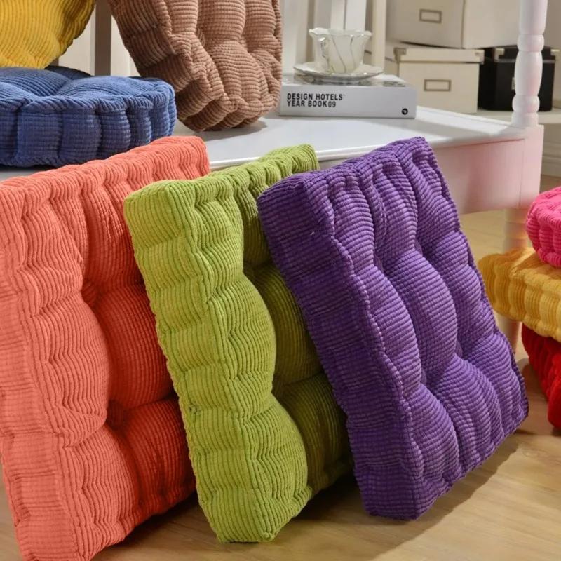 Verdicktes Quadratisches Maiskolben Tatami Sitzkissen Bürostuhlkissen Weiches Sofa für Heim Bodendekor Textil Kniekissen Büro Outdoor Matte