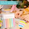 A25F-Sticky Index Tabs Paper Storage Organizer For Scrapbook Paper Vinyl Cardstock Holds