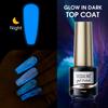 ROSALIND 7ml Glow Top Coat Żelowy lakier do paznokci Niebieski Luminous Top Coat utwardzany lampą UV/LED