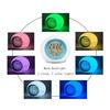 Round Colorful Backlight LED Time Date Temperature Display Snooze Alarm Clock