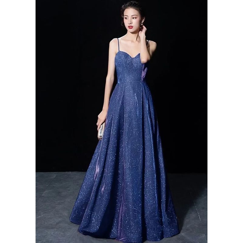 Foreign Trade Summer Birthday Party Dress Banquet Annual Meeting Sling Slimming Starry Sky Evening Dress Jumpsuit DRESS