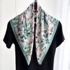Luxury Satin Chain Printed Square Scarf Elegant Thin Breathable Decorative Neck Scarves Windproof Headscarf For Women