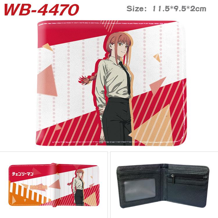 Chainsaw Man Anime Wallet Portable Large Capacity Full Color Folding Leather Purse Unisex Coin Bag