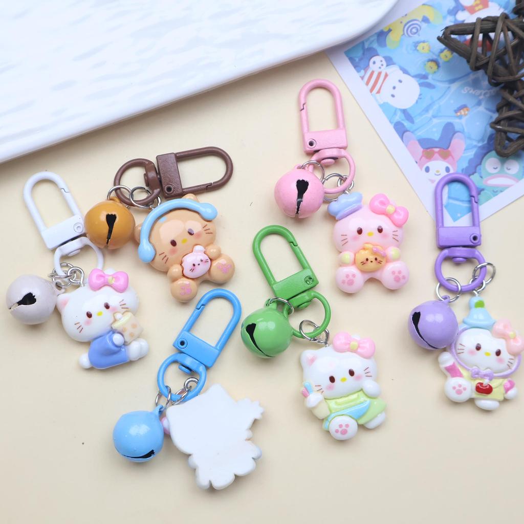 Adorable Kitten Bell Keychain & Phone Lanyard for Bags & Backpacks - Perfect Couple Gift